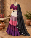 Purple & Pink Rayon Lehenga Set